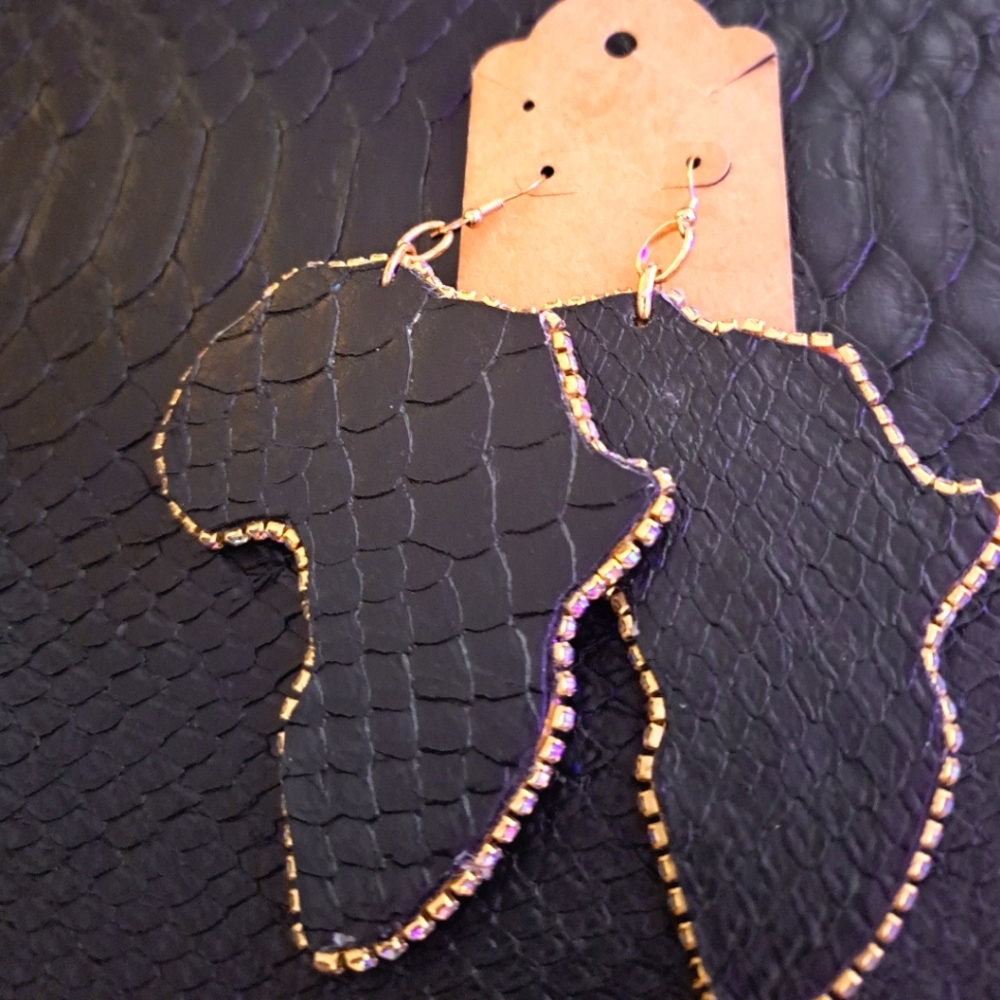 Map of Africa earrings